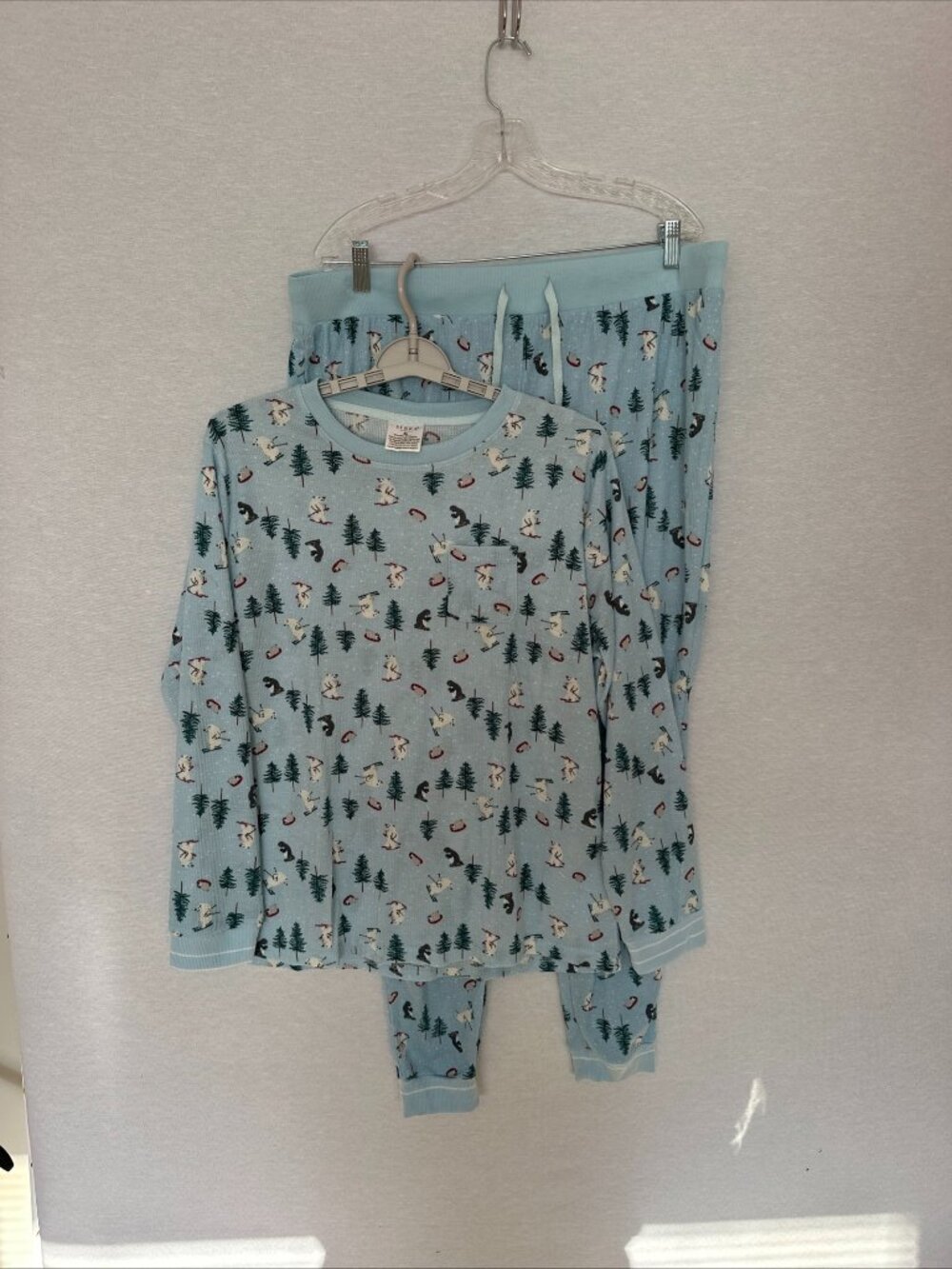 SERRA LADIES 2-PIECE PAJAMAS SET LONG SLEEVES PANTS W/ELASTIC WAISTBAND SIZE XL - Picture 3 of 12